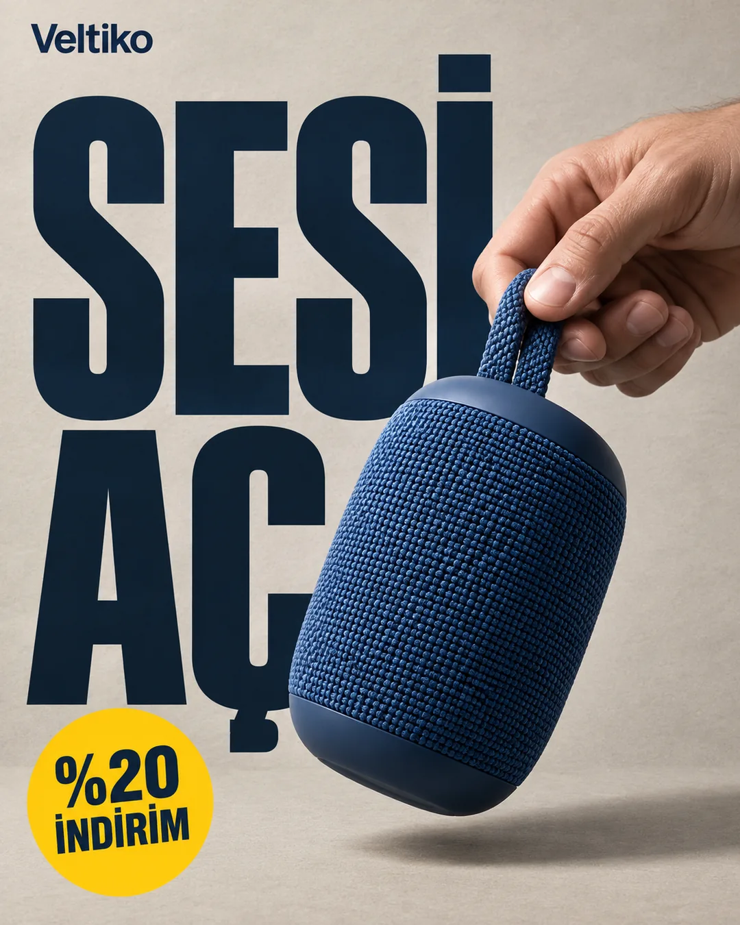 Veltiko hoparlör reklam görseli
